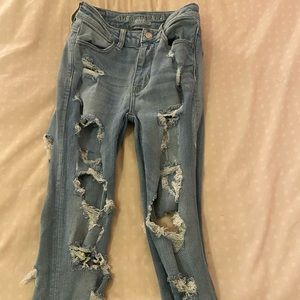 American eagle double sided ripped jeans